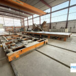 Pallet circulation system for special concrete components